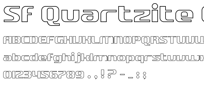 SF Quartzite Outline font